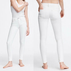 New Rag & Bone High Rise Skinny Stretch Jean White Denim Casual Women’s 30